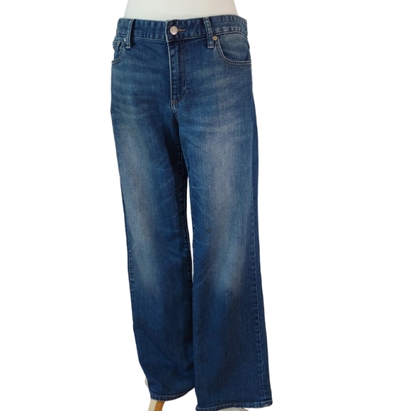 Gap 1969 Classic Blue Denim Women's Perfect Boot Cut Jeans Size 31 Short - Picture 1 of 14